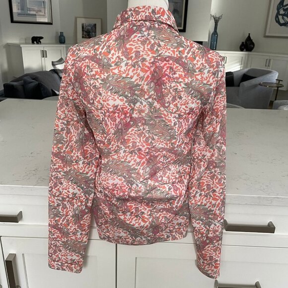 Daily Sports Born In Sweden LS 1/4 Snap Paisley Print Blouse Multi Color Sz M - Picture 5 of 9
